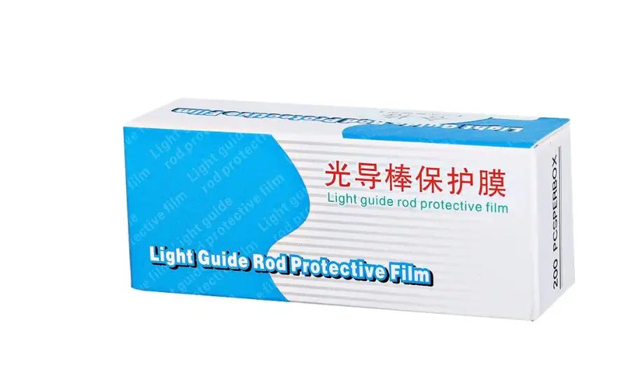 200PCS Denspay Disposable Light Guide Rod Covers – 18x67mm Protective Film Sheath for Dental Curing Light