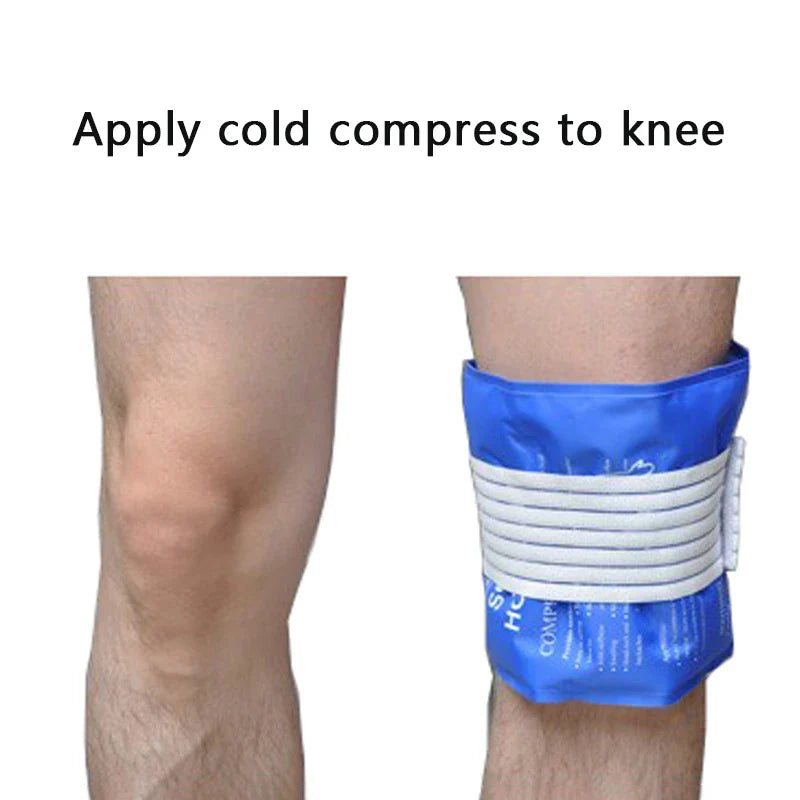 Ankle Ice Pack Brace Wrap — Reusable Hot & Cold Therapy Gel Support for Sprains & Pain Relief