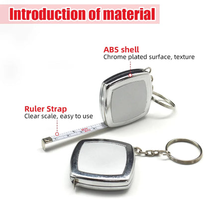 Retractable Ruler Key Ring | Small Steel Tape Measure Construction Tools | Portable Measuring Instruments
