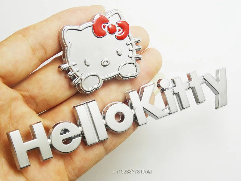 Sanrio 3D Hello Kitty Car Stickers – Kawaii Anime Auto & Motorcycle Scratch Cover Decor, Cute Gift Accessory