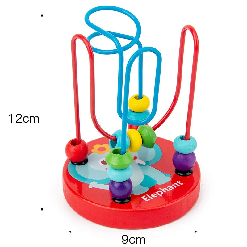 Hot Kids Montessori Wooden Toys – Macaron Blocks, Music Rattles, Colorful Educational Learning Blocks for Babies