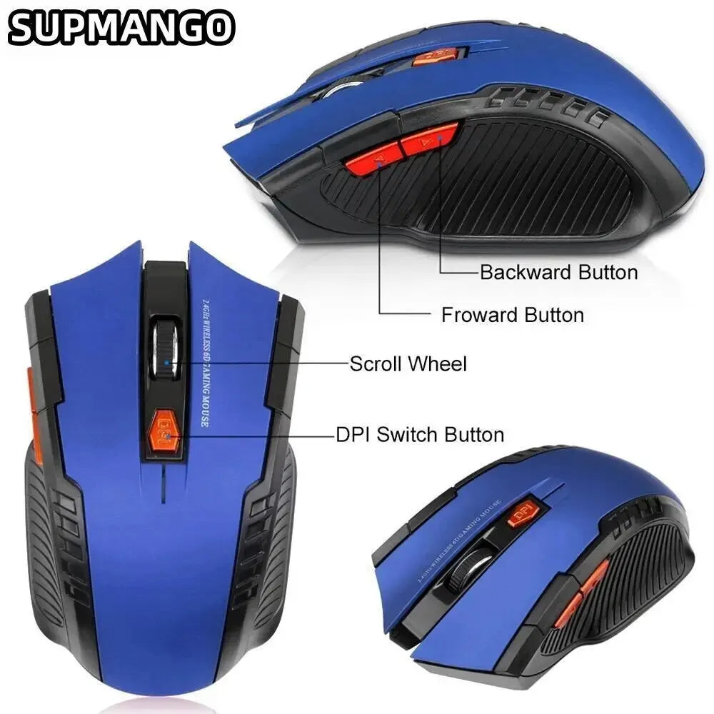Mini 2.4 GHz Wireless Optical Mouse - 113 Battery Version, Portable Mouse for Notebook Computer, Wireless USB Mouse
