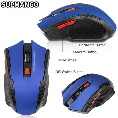 Mini 2.4 GHz Wireless Optical Mouse - 113 Battery Version, Portable Mouse for Notebook Computer, Wireless USB Mouse