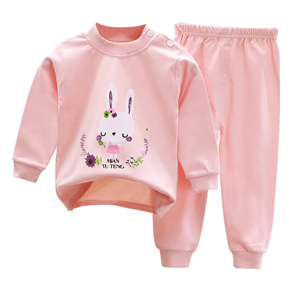 Cute Cartoon Unicorn Kids Pajama Set – Soft, Warm & Durable Unisex Sleepwear for Autumn Everyday Wear