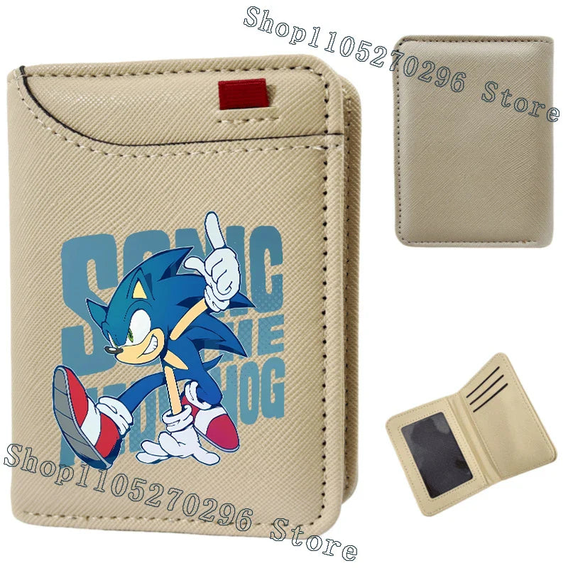 Sonic & Shadow Cartoon Wallet – Anime Multi-Card Vertical Holder, Portable Slim Card Pack, 2026 New Fashion Gift Wallet