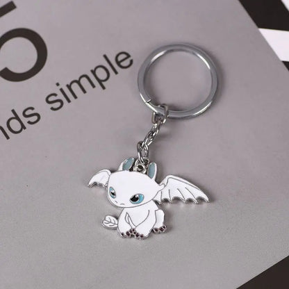 Cute Toothless Dragon Keychain – Cartoon Anime Couple Keyring, Valentine’s & Halloween Gift