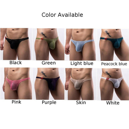 Men’s Ultra-Thin Breathable Underwear – Soft High Elastic Low Waist U-Convex Sexy Briefs Panties Comfort Fit