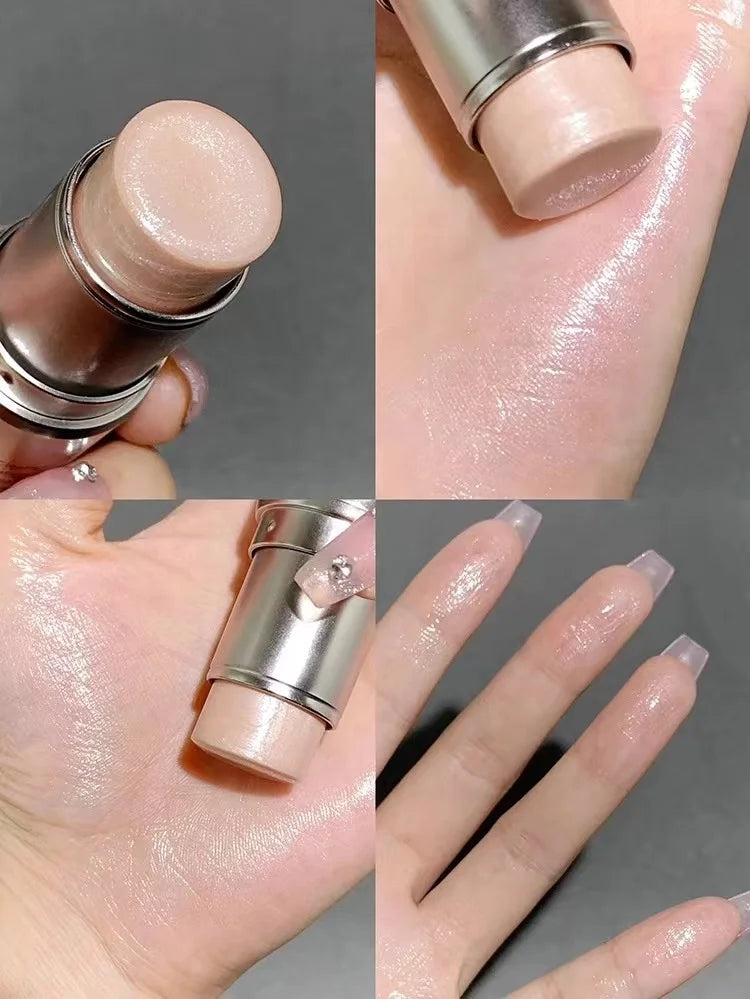 KAXIER High Gloss Stick Highlighter Blush — Waterproof Shimmer Face Contour Illuminator & Brightening Rouge