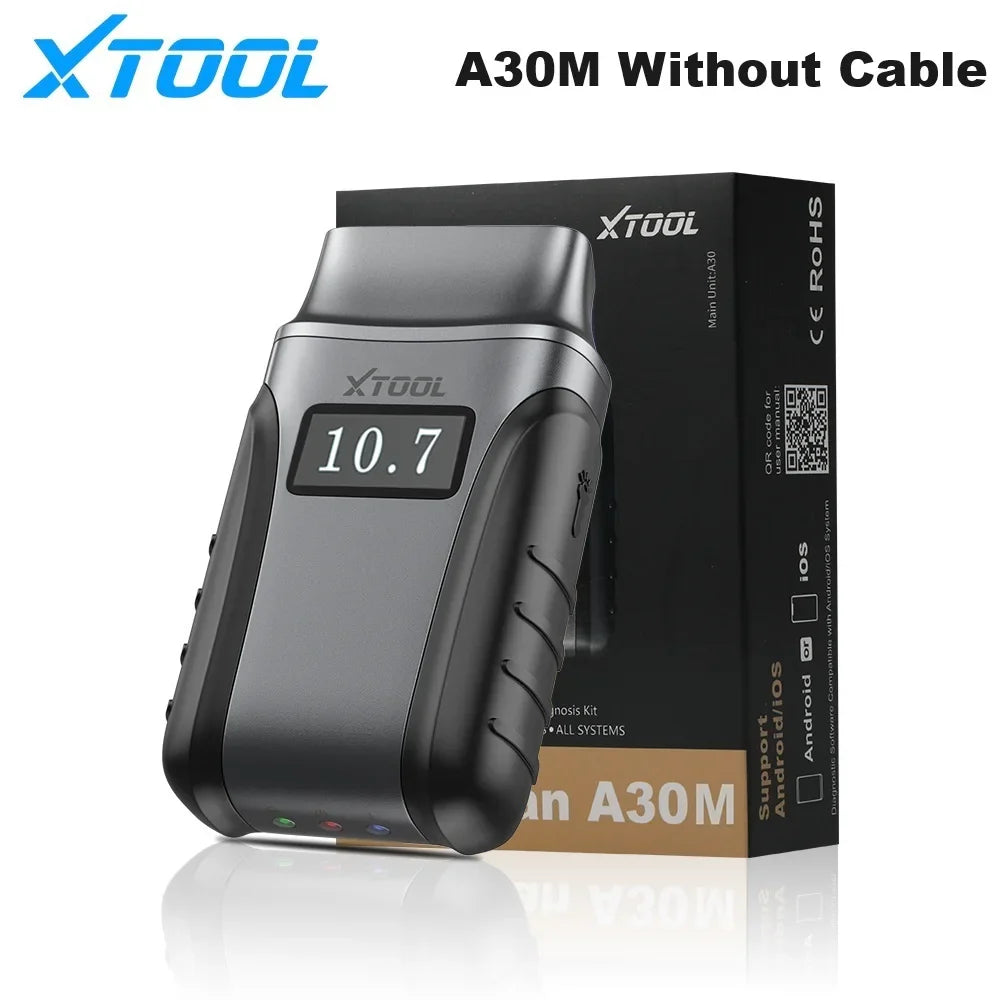 XTOOL Anyscan A30M Bluetooth OBD2 Scanner – Car Diagnostic Tool, 23+ Reset Services, CANFD Protocol, Lifetime Free Updates