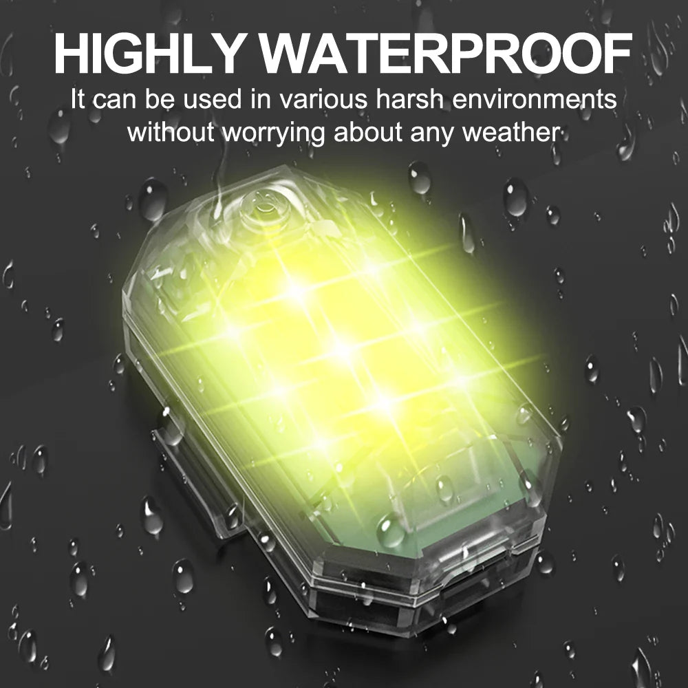 Donwof M3 Car & Motorcycle Strobe Light – Waterproof LED Anti-Collision Warning with Remote
