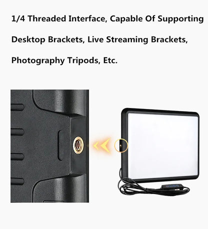 8"/12" LED Video Light Panel Kit – Photography & Streaming Studio Lamp with Tripod Stand for YouTube Live Shoots