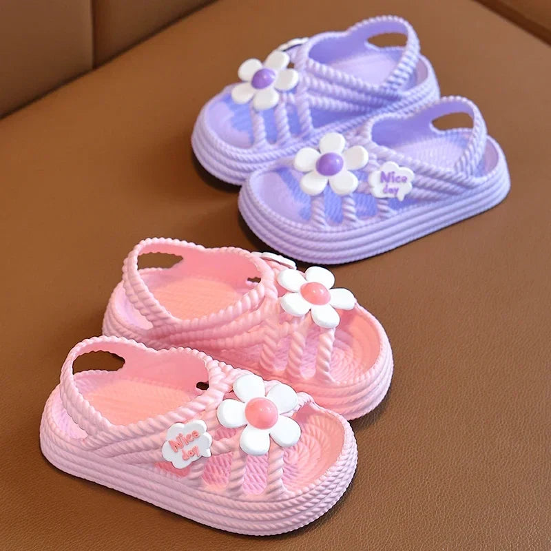 Children's Summer Sandals - Soft Sole Non-Slip Beach & Home Slippers for Boys and Girls