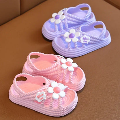 Children's Summer Sandals - Soft Sole Non-Slip Beach & Home Slippers for Boys and Girls