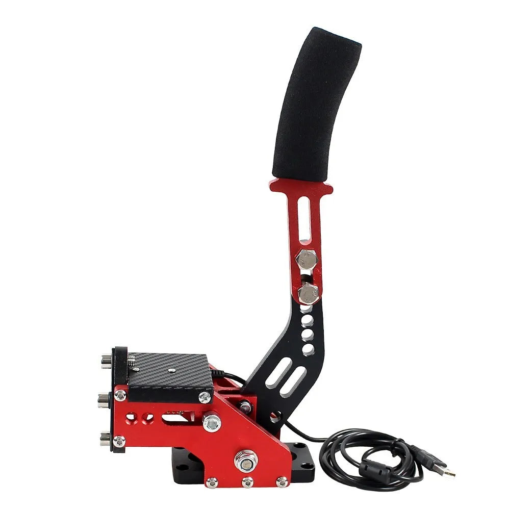 USB Handbrake for Racing Sim — Compatible with G25/27/29, T300, T500, Fanatec OSW, Dirt Rally PC Games, Red/Black/Blue HB-1009
