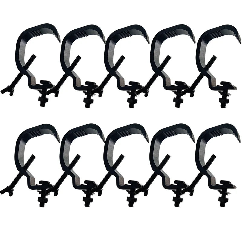 10PCS Aluminum Stage Light Hooks - 30KG Load Bearing Mounting Clamps for LED PAR & Moving Head Lighting Equipment