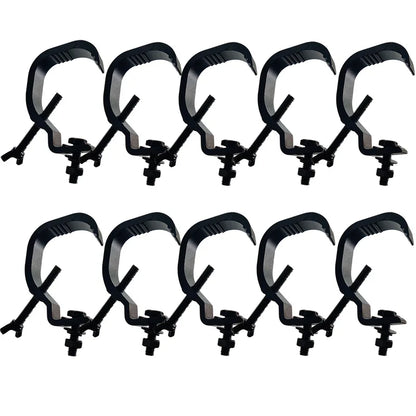 10PCS Aluminum Stage Light Hooks - 30KG Load Bearing Mounting Clamps for LED PAR & Moving Head Lighting Equipment