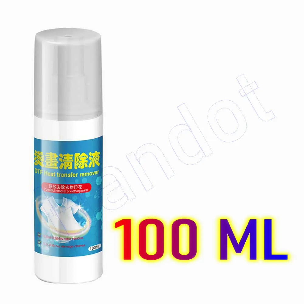 DTF Heat Transfer Vinyl Remover Liquid Kit – Adhesive Sticker & Print Removal Solution for Clothing, Shirts & Textiles, Easy Vinyl Clean-Off Formula