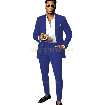 Men's Brown 2 Piece Suit - Shawl Collar Single Breasted Tuxedo Blazer & Pants Set For Wedding, Business & Formal Events
