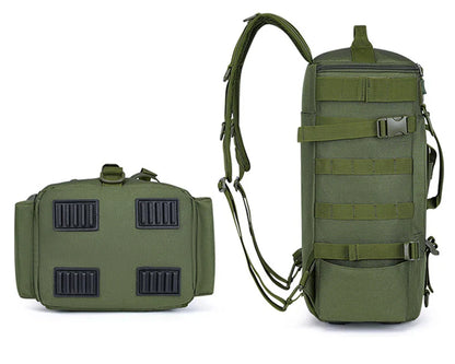 Tactical Fishing Backpack – Multifunctional Tackle Bag with Rod Holders, Molle Storage for Fishing, Camping & Hiking