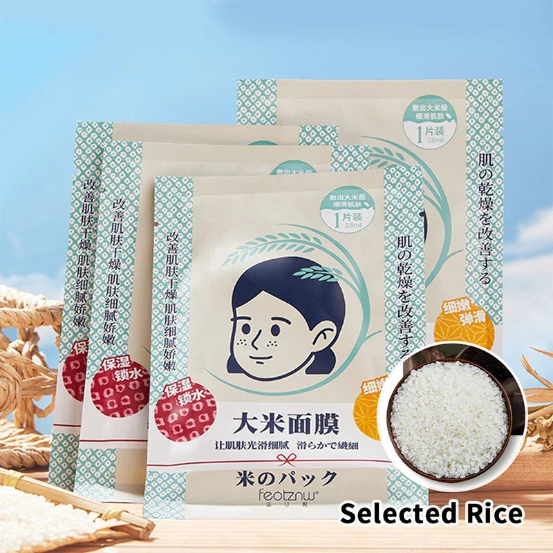 Fadinne Rice Face Mask – Hydrating, Moisturizing & Water-Locking Formula for Soft, Supple Skin