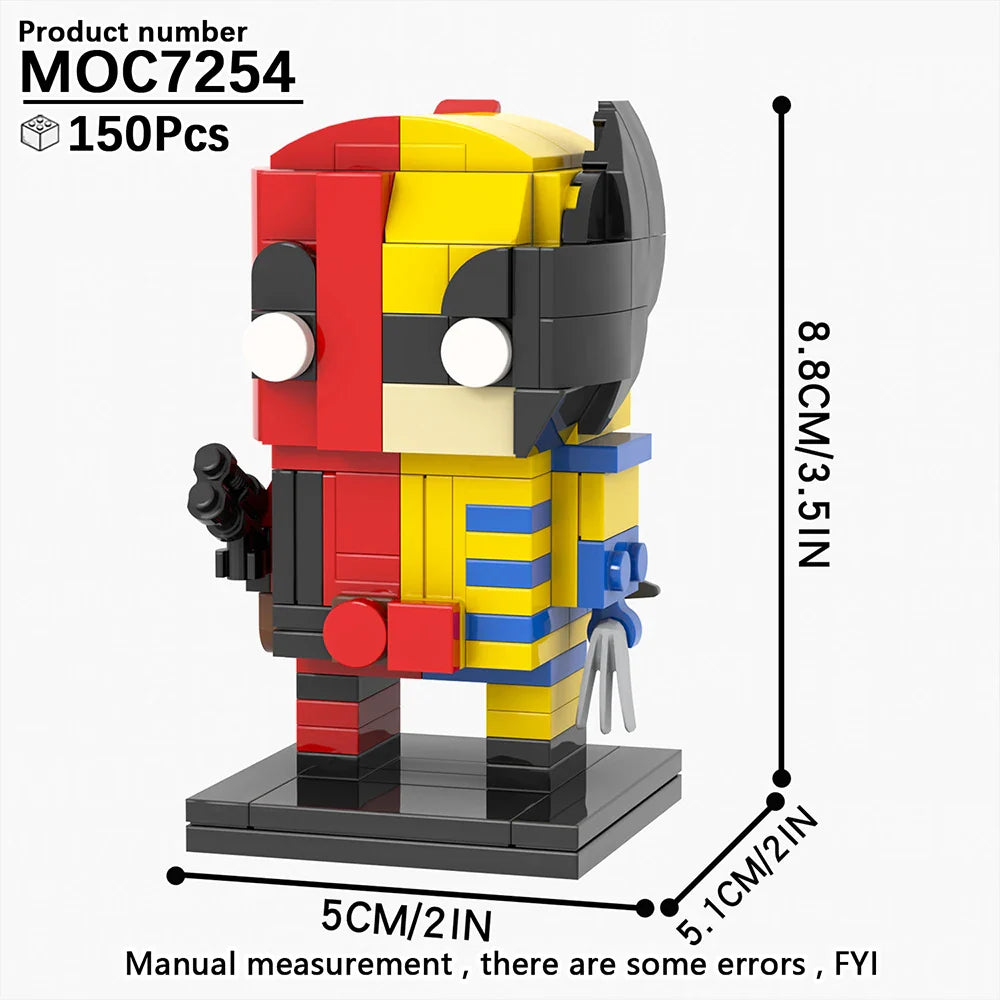 MOOXI Movie Series MOC BrickHeadz Building Blocks Set – DIY Educational Toy for Kids