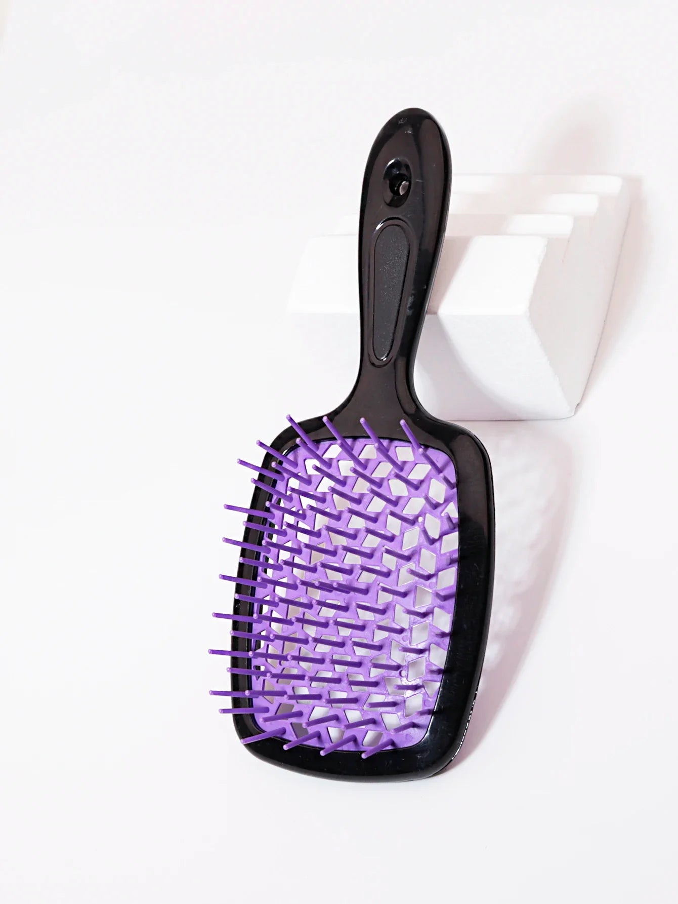 Tangled Hair Combing Massage Brush — Hollow Curly Hair Salon Brush for Real Hair & Wigs