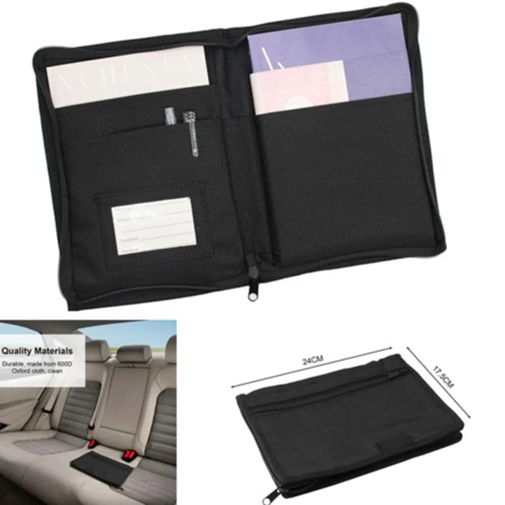 Oxford Cloth Car Glove Box Organizer – Multi-Pocket Portable Storage Folder for Car Interior & Documents