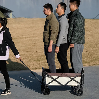 Heavy Duty Collapsible Folding Beach Wagon – Large-Capacity Portable Utility Cart for Garden & Camping