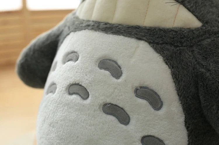 Cartoon Laugh Heartily Totoro Plush Toy — Stuffed Anime Movie Totoro, Lotus Leaf Pillow Plushie, Japanese-Style Doll Gift