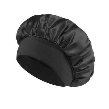 Soft Silk Satin Lined Bonnet – Large Satin Hair Wrap for Long Hair, Sleep & Shower Cap, Salon Tool