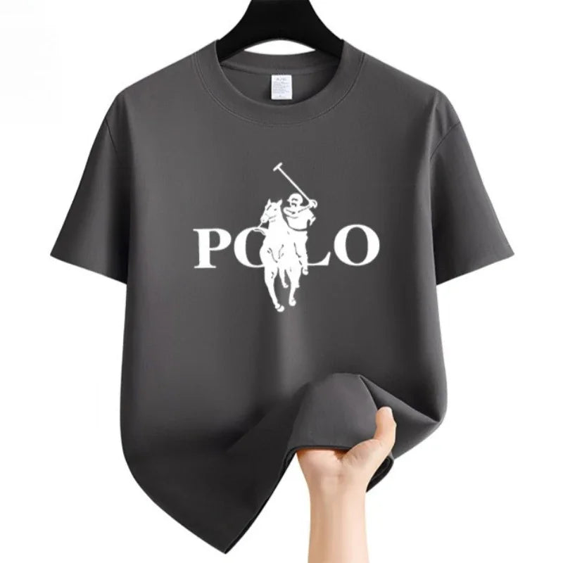Men’s Summer Casual Business T-Shirt – Breathable Loose Fit Short Sleeve Crew Neck Tee