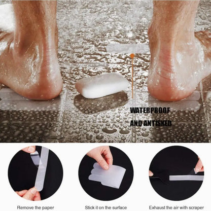 New Anti-Slip Shower Strips – Transparent Bath Safety Stickers for Bathtubs, Showers, Stairs & Floors