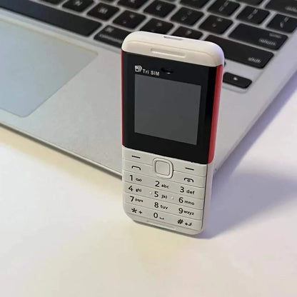 SERVO BM5310 Mini Mobile Phone — 3 SIM Card, 3-Standby, Auto Call Recorder, Bluetooth, Speed Dial & Magic Voice, 1.3" Compact Phone