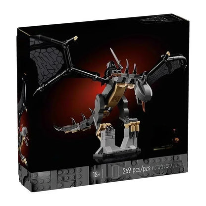 MOC-40693 Lord of the Rings Black Dragon My Fell Beast Building Block Set – DIY Model Brick Educational Desktop Toy & Christmas Gift