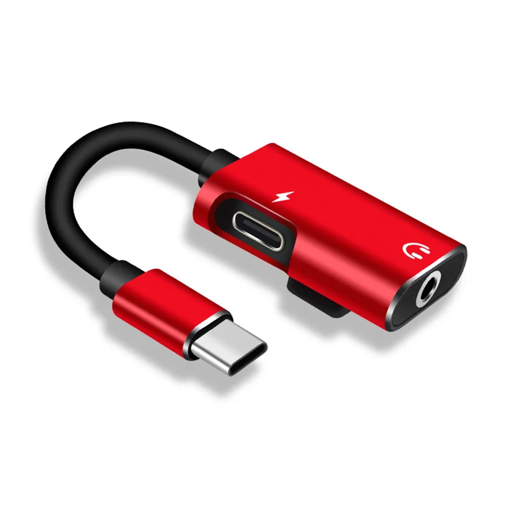 Type-C to 3.5mm Jack Adapter – Audio Splitter for Xiaomi, Huawei, USB-C Headphone Cable & Charger AUX Adapter
