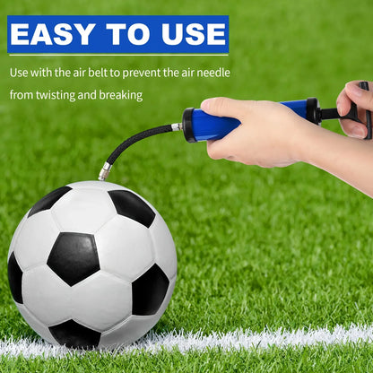 Portable Multifunctional Ball Pump with Needle & Nozzle - Inflator for Football, Basketball, Volleyball & Swimming Balls