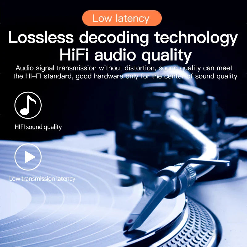 Bluetooth 5.3 Transmitter & Receiver | Low Latency Stereo AUX 3.5mm, Optical Wireless Audio Adapter with Remote Control for TV & PC