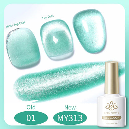 BORN PRETTY Cat Magnetic Gel Nail Polish 117 Colors 10ml Full Coverage Semi-Permanent Soak-Off Nail Varnish for Salon Manicure Glitter Cat Eye Nails