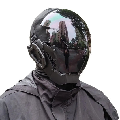 JAUPTO Cyberpunk Mask – Futuristic Robocop Cosplay for Halloween Party, Science Fiction Cool Standard Model