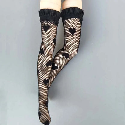 Blythe Doll Socks — Long Stockings in Black, White, Pink & Candy Colors for OB24, OB22, Azone Dolls