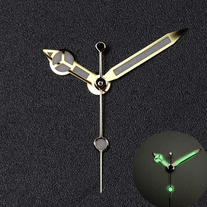 High-Quality Watch Hands – Polished Silver 12.5×12×8mm, C3 & BGW9 Green/Blue Luminous for NH35, NH36, NH34 Movements
