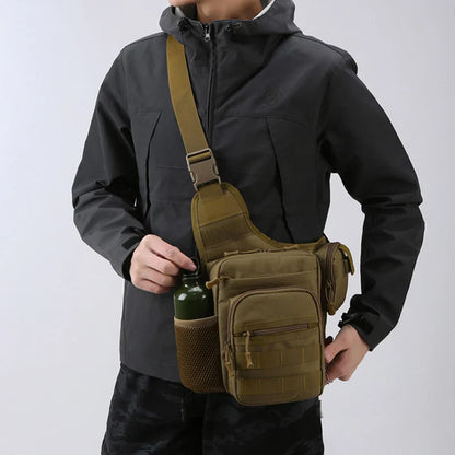 Camping Climbing Bag - Tactical Chest Pouch for Men, Cycling, Hiking, Travel, Outdoor Sports, Molle Crossbody Fanny Pack