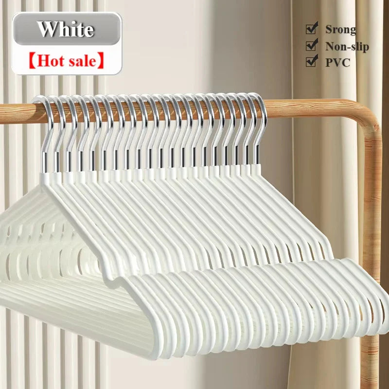 10pcs Metal No-Slip Clothes Hangers – Durable Space-Saving Bedroom Organizers