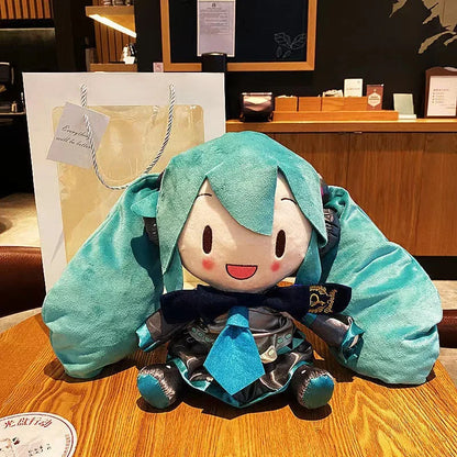 32cm Kawaii Hatsune Miku Plush Doll – Anime Bow Miku Plush Pillow, Sofa Ornament, Room Decoration, Birthday Gift