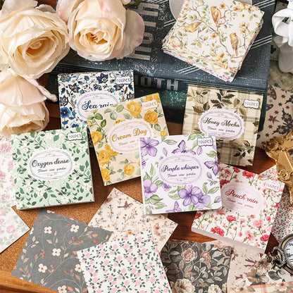 100 Pcs Vintage Multi-Style Writing Paper - Retro Stationery for Scrapbooking, Junk Journals & DIY Crafts