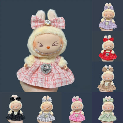 17cm Labubu Plush Doll Skirt — Adorable Skirt Set for DIY Clothes & Accessories Gift