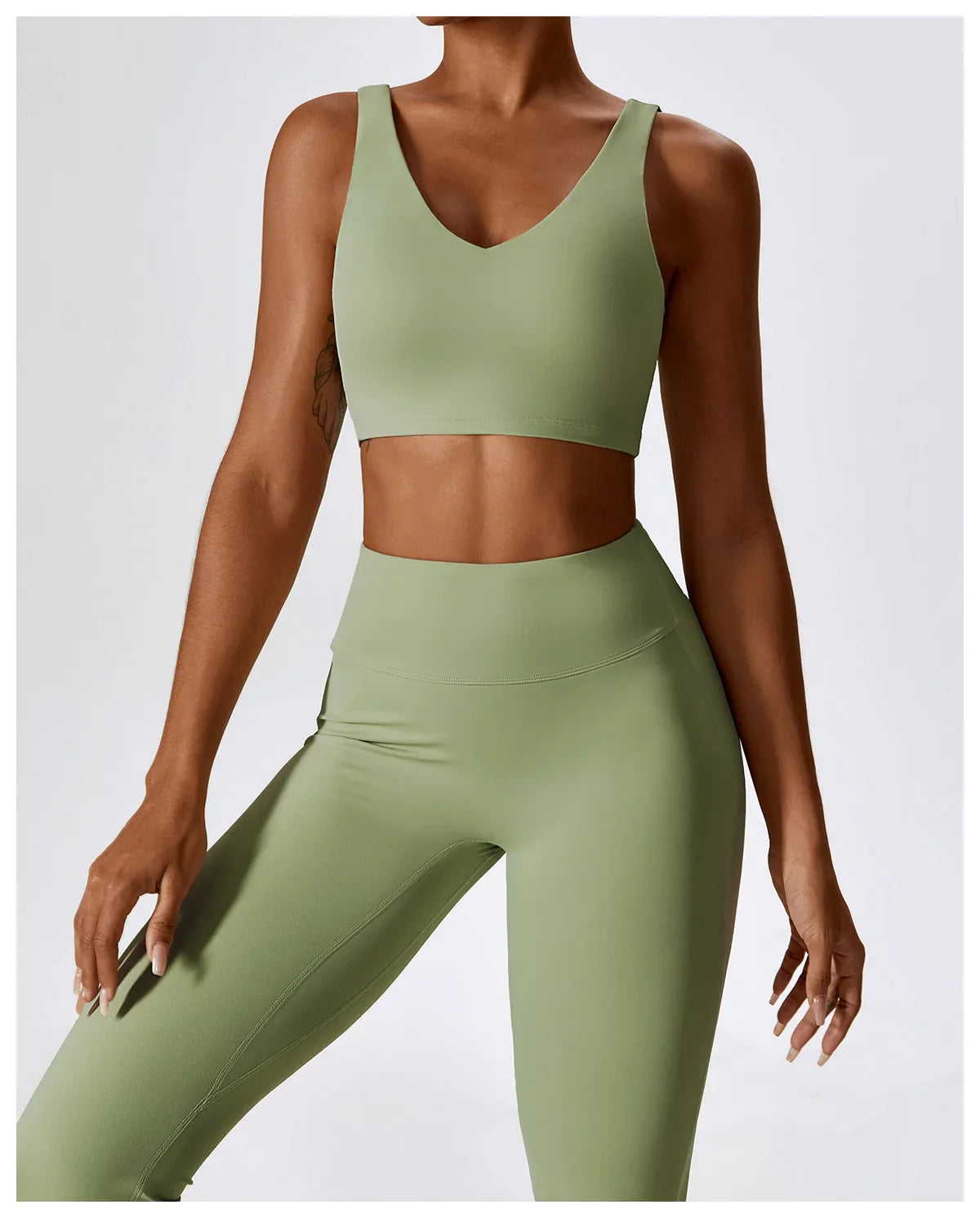 2PCS Seamless Women’s Yoga Set – Long Sleeve Crop Top & Leggings Workout Outfit, Athletic Gym Sportswear