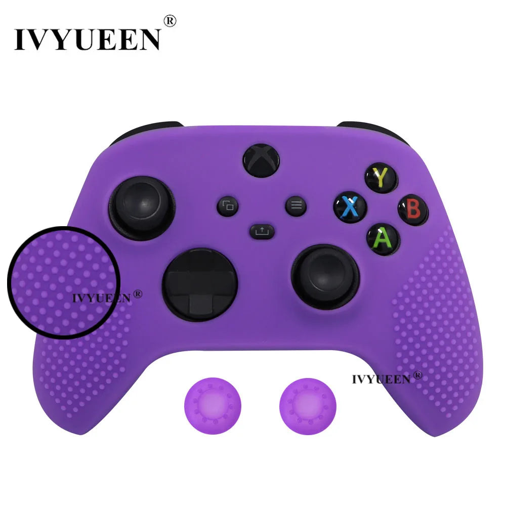 IVYUEEN MixColor Protective Silicone Case for Xbox Series S/X Controller — Thumbstick Grip Caps & Gamepad Cover