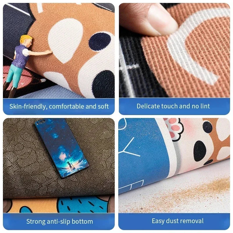 Elevate Kitchen Cleanup with Printed Dish Drying Mat - Super Absorbent Tableware Draining Pad