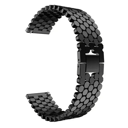 22mm/20mm Stainless Steel Strap for Samsung Galaxy Watch 3, Gear S3, Active 2 & Huawei/Amazfit Watch Bracelet
